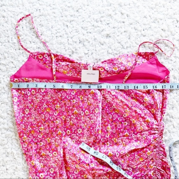 cinq a sept Astrid Ditsy Silk mini Slip Dress NWT - Picture 6 of 8